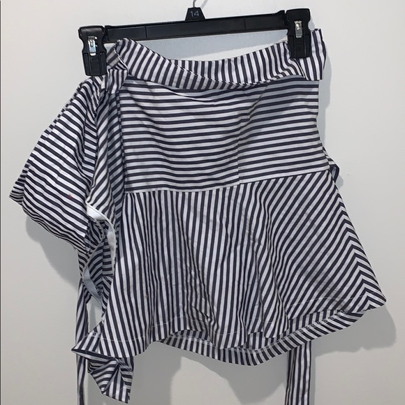 saks off fifth striped one shoulder tie top - Picture 5 of 5